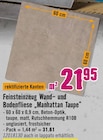 Fliesen im Hornbach Prospekt Feinsteinzeug Wand- und Bodenfliese „Manhattan Taupe“ im aktuellen Hornbach Prospekt für 21,95 €
