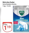 ohne Zucker Blau Angebote von Wick bei GLOBUS Wetzlar für 1,19 €