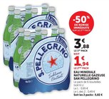 Eau Minérale Naturelle Gazeuse - San Pellegrino - Super U à Brest Eau Minérale Naturelle Gazeuse - San Pellegrino en promo chez Super U Brest à 1,94 €