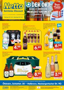 Coca Cola im aktuellen Netto Marken-Discount Prospekt (Heilbronn) Coca Cola im Netto Marken-Discount Prospekt "DER ORT, AN DEM DU IMMER AUSGEZEICHNETE PREISE FINDEST." mit 6 Seiten (Heilbronn)