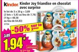 Kinder Joy friandise en chocolat avec surprise - KINDER en promo chez Norma Nancy à 1,94 €
