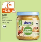 Gläschen von ALETE im aktuellen Müller Prospekt für 1,19 €