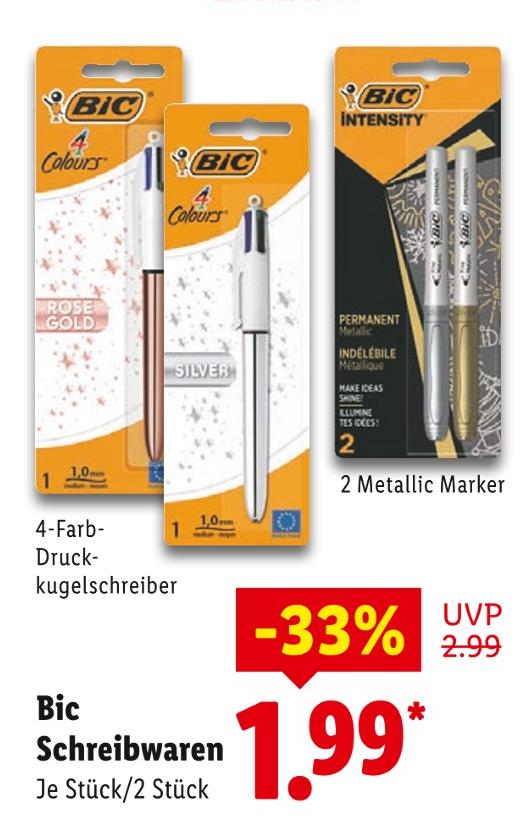 4-Farb-Druckkugelschreiber Rose Gold