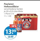 Weissbier im V-Markt Prospekt Hefeweißbier von Paulaner im aktuellen V-Markt Prospekt für 13,99 €