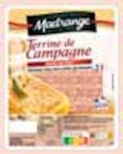 Terrine de campagne dorée au four - MADRANGE en promo chez Intermarché Joué-lès-Tours à 0,90 €