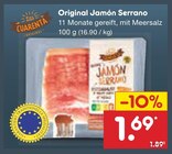 Schinken im Netto Marken-Discount Prospekt Original Jamón Serrano im aktuellen Netto Marken-Discount Prospekt für 1,69 €