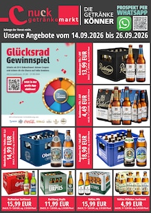 Nuck Getränke Prospekt DIE GETRÄNKEKÖNNER mit 2 Seiten
