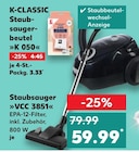 Staubsaugerbeutel K 050 von K-CLASSIC für 59,99 € bei Kaufland im Angebot Staubsaugerbeutel K 050 von K-CLASSIC im aktuellen Kaufland Prospekt
