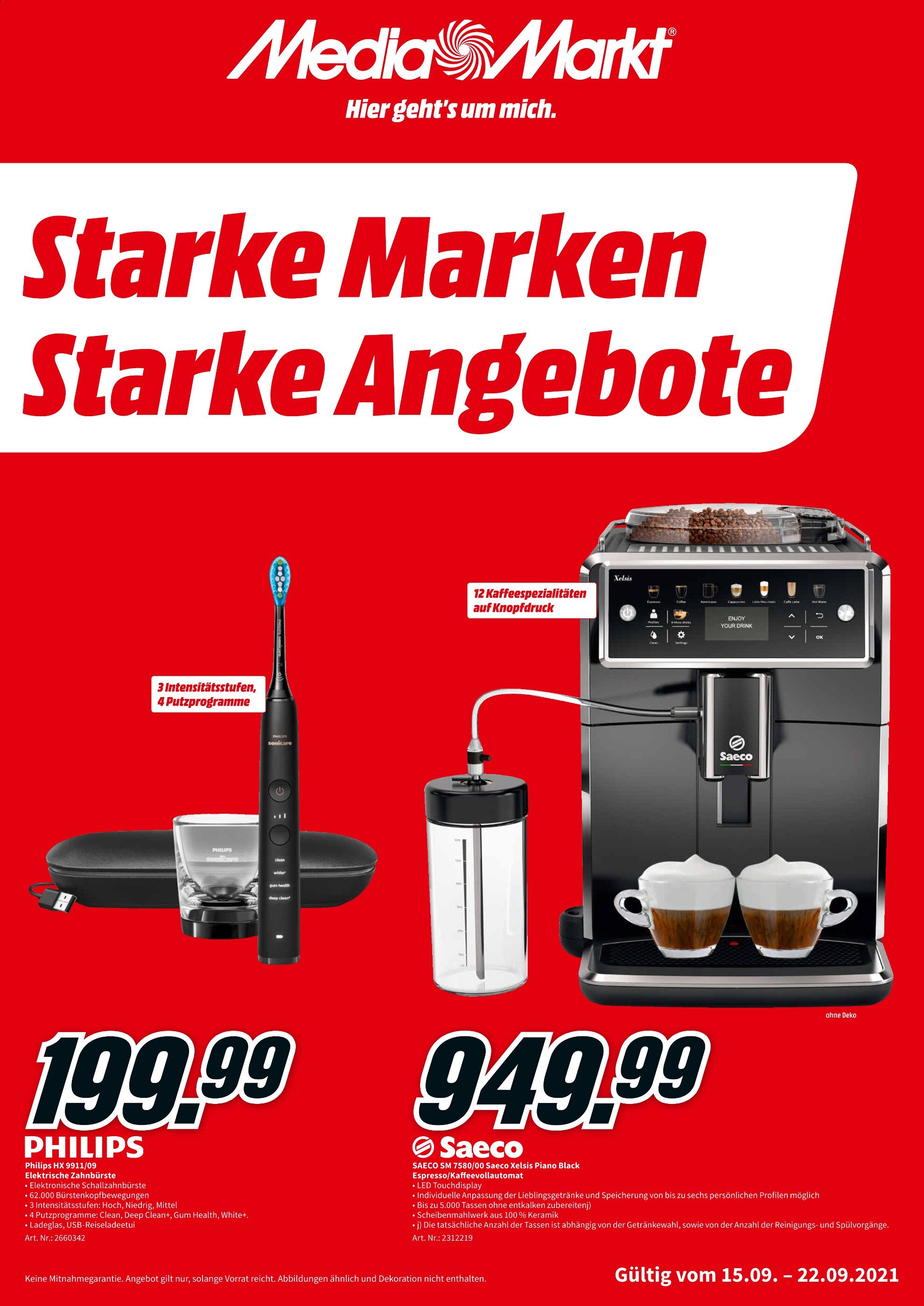 Media-Markt Prospekt für Kretzschau mit 4 Seiten Media-Markt Prospekt für Kretzschau: "Aktuelle Angebote", 4 Seiten, 15.09.2021 - 22.09.2021