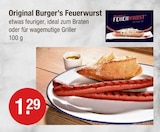 Feuerwurst von Original Burger’s im aktuellen V-Markt Prospekt für 1,29 €