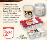 Duftkerze im Glas Angebote von Villa Verde bei GLOBUS Oberhausen für 2,29 €