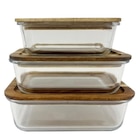 Set de 3 boites en verre - CARREFOUR en promo à 12,99 € chez Carrefour Set de 3 boites en verre - CARREFOUR dans le catalogue Carrefour