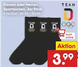 Damen oder Herren Sportsocken Angebote bei Netto Marken-Discount Ahlen für 3,99 €