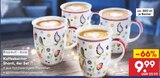 Kaffeebecher Shanti, 4er Set im Netto Marken-Discount Prospekt Kaffeebecher Shanti, 4er Set im aktuellen Netto Marken-Discount Prospekt für 9,99 €