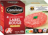 4 Steaks Hachés Pur Bœuf Label Rouge Surgelés - CONVIVIAL en promo chez Intermarché Hyper 4 Steaks Hachés Pur Bœuf Label Rouge Surgelés - CONVIVIAL dans le catalogue Intermarché Hyper