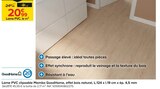 Lame PVC clipsable Mambo, effet bois naturel, L.124 x l.19 cm x ép. 4,5 mm - GoodHome en promo chez Castorama Nanterre à 20,99 €