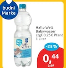 Babywasser von Hallo Welt im aktuellen budni Prospekt