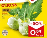 Kohlrabi im Angebot bei Netto Marken-Discount in Gelsenkirchen Kohlrabi Angebote von HEIMAT bei Netto Marken-Discount Gelsenkirchen für 0,34 €