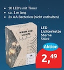 LED Lichterkette Sterne für 2,49 € bei budni im Angebot LED Lichterkette Sterne im aktuellen budni Prospekt