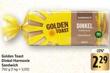 Dinkel Harmonie Sandwich Angebote von Golden Toast bei EDEKA Darmstadt für 2,29 €