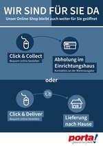 porta Möbel Prospekt "Wir sind für Sie da!", 1 Seiten, für Burgwedel, 31.03.2020 - 15.04.2020 porta Möbel Prospekt "Wir sind für Sie da!", 1 Seiten, für Burgwedel, 31.03.2020 - 15.04.2020