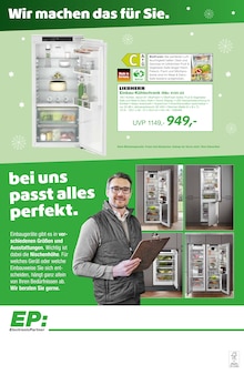 Kühlschrank im aktuellen EP: Prospekt (Langenhagen) Kühlschrank im EP: Prospekt "Festlich shoppen!" mit 6 Seiten (Langenhagen)