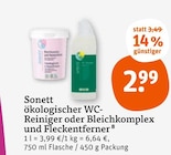 ökologischer WC-Reiniger oder Bleichkomplex und Fleckentferner Angebote von Sonett bei tegut Schwäbisch Gmünd für 2,99 €