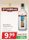 Vodka 40% Vol. Angebote von Stumbras bei Getränkeland Neubrandenburg für 9,99 €