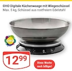 Digitale Küchenwaage mit Wiegeschüssel von OHO für 12,99 € bei GLOBUS im Angebot Digitale Küchenwaage mit Wiegeschüssel von OHO im aktuellen GLOBUS Prospekt