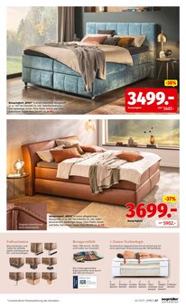 Boxspringbett im Segmüller Prospekt "Zum Glück gibts Segmüller - Schlafen" mit 14 Seiten (Frankfurt (Main))