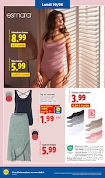 Prix et réduction Lingerie Femme dans le prospectus Lidl en cours Offre Lingerie Femme dans le catalogue Lidl du moment à la page 18