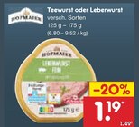 Teewurst im Angebot bei Netto Marken-Discount in Regensburg Teewurst Angebote bei Netto Marken-Discount Regensburg für 1,19 €