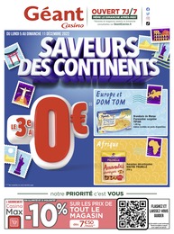 Prospectus Géant Casino, "Saveurs des continents",  pages, 05/12/2022 - 11/12/2022