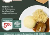 Leberknödel Angebote von Globus Restaurant bei GLOBUS Erlangen für 5,00 €