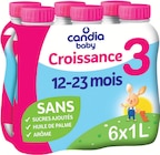 Lait de croissance bébé 3ème âge 12-23 mois - CANDIA BABY en promo à 4,16 € chez Intermarché Super Lait de croissance bébé 3ème âge 12-23 mois - CANDIA BABY dans le catalogue Intermarché Super