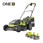 Tondeuse sur batterie RYOBI RY18LMH37A-250 Hybride 18V 2x5ah, l.37 cm - RYOBI en promo chez LEROY MERLIN Tondeuse sur batterie RYOBI RY18LMH37A-250 Hybride 18V 2x5ah, l.37 cm - RYOBI dans le catalogue LEROY MERLIN
