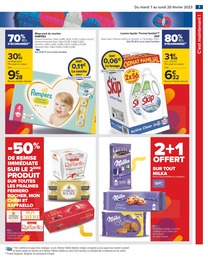 Prix et réduction Pampers dans le prospectus Carrefour en cours Offre Pampers dans le catalogue Carrefour du moment à la page 7