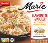 Blanquette de Poulet Surgelée - MARIE dans le catalogue Intermarché Super