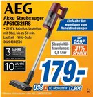 Akku Staubsauger AP61CB21RS im Angebot bei expert in Fulda Akku Staubsauger AP61CB21RS Angebote von AEG bei expert Fulda für 179,00 €