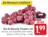 Trauben rot im Angebot bei E center in Freiburg Trauben rot Angebote von Gut & Günstig bei E center Freiburg für 1,99 €