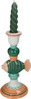 dm-drogerie markt Wangels - Stabkerzenhalter aus Steingut "Fisch", grün/peach Angebot im Prospekt Stabkerzenhalter aus Steingut "Fisch", grün/peach bei dm-drogerie markt im Wangels Prospekt für 9,95 €