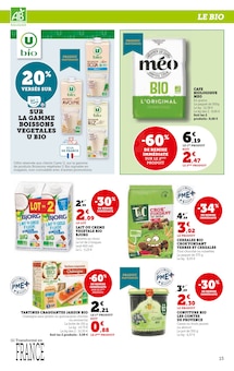 Promo Céréales bio dans le catalogue Super U du moment à la page 15