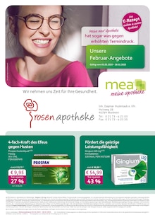 Aktueller mea - meine apotheke Prospekt "Unsere Februar-Angebote" Seite 1 von 2 Seiten für Monheim