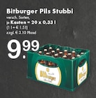 Pils Stubbi im Angebot bei TOP Getränke in Erkelenz Pils Stubbi Angebote von Bitburger bei TOP Getränke Erkelenz für 9,99 €