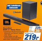 Soundbar BAR 2.1 Deep Bass im Angebot bei expert in Schweinfurt Soundbar BAR 2.1 Deep Bass Angebote von JBL bei expert Schweinfurt für 219,00 €