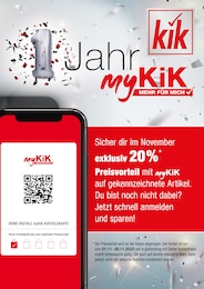 KiK Prospekt für Heede: "1 Jahr myKiK", 1 Seite, 01.11.2023 - 30.11.2023