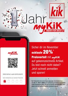 Aktueller KiK Prospekt "1 Jahr myKiK" Seite 1 von 1 Seite für Hannover