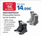 Chaussettes femme - WEATHERPROOF en promo chez Costco Vitry-sur-Seine à 14,99 €