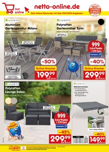 Gartenmöbel im aktuellen Netto Marken-Discount Prospekt (Paderborn) Gartenmöbel im Netto Marken-Discount Prospekt "Aktuelle Angebote" mit 59 Seiten (Paderborn)