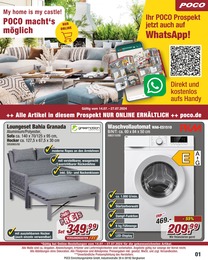 Waschmaschine Angebot im aktuellen POCO Prospekt auf Seite 1